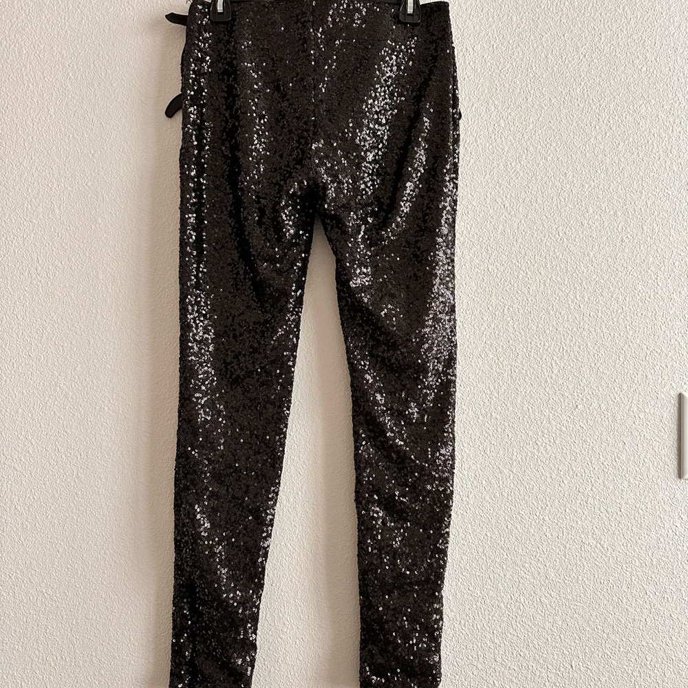 H&M Sparkling Black Sequin Pants